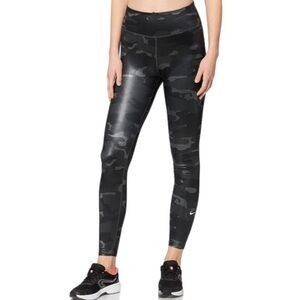 Nike Dri-fit One Mid-rise Leggings in Shiny Camo Size XS